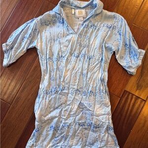 Blue Floral Women's Dress
